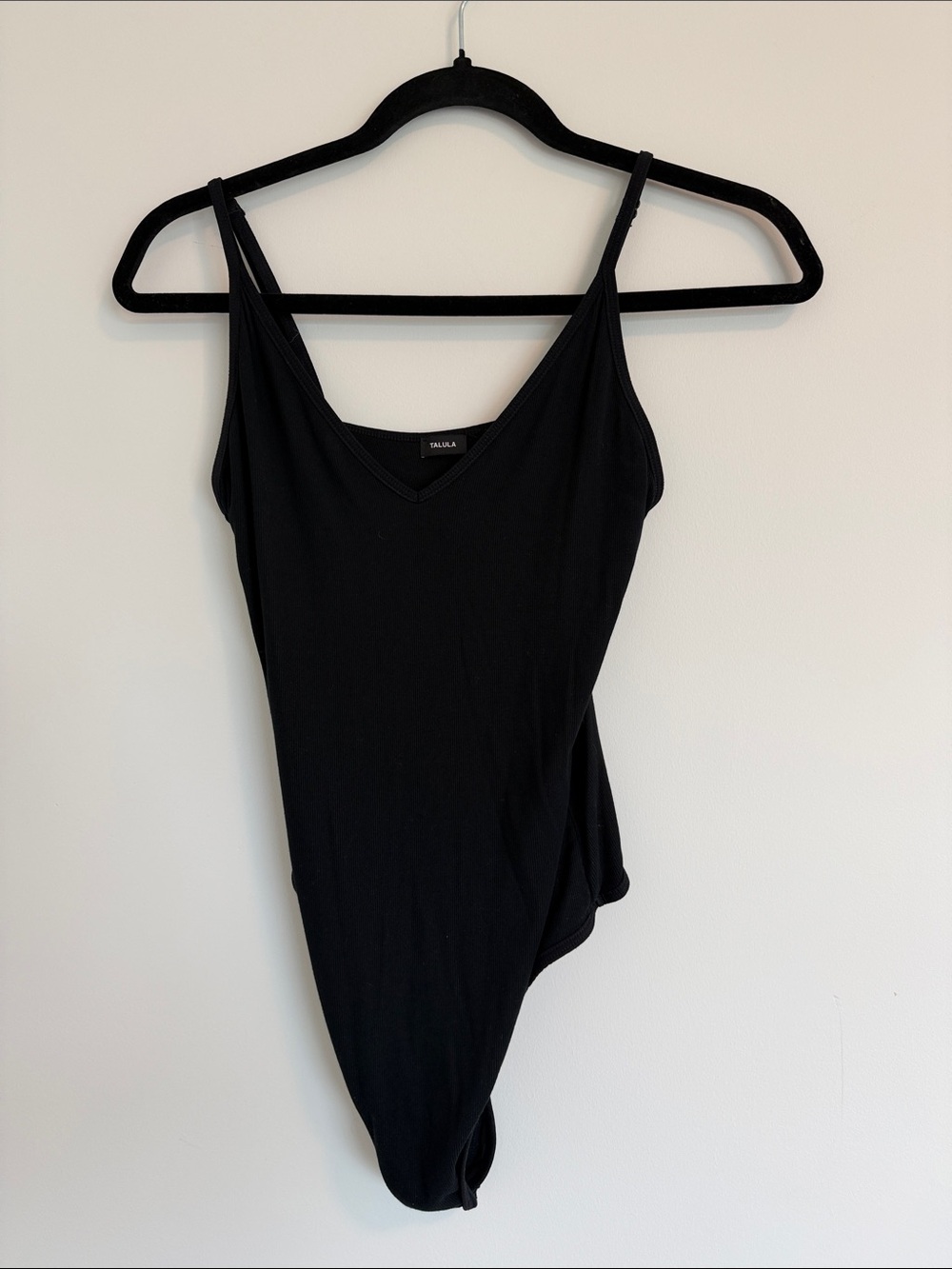 Aritzia Talula Black Ribbed Bodysuit